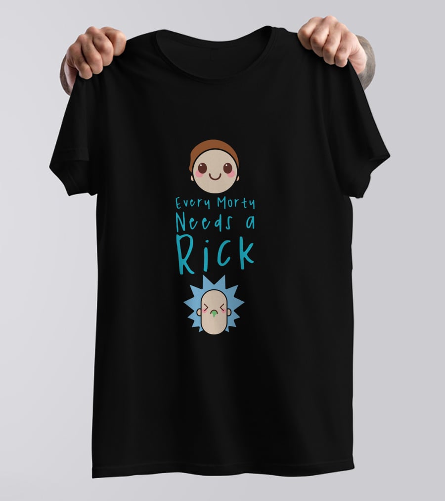 Evil Morty Holding Red Cube Scifi Circuit Shirt