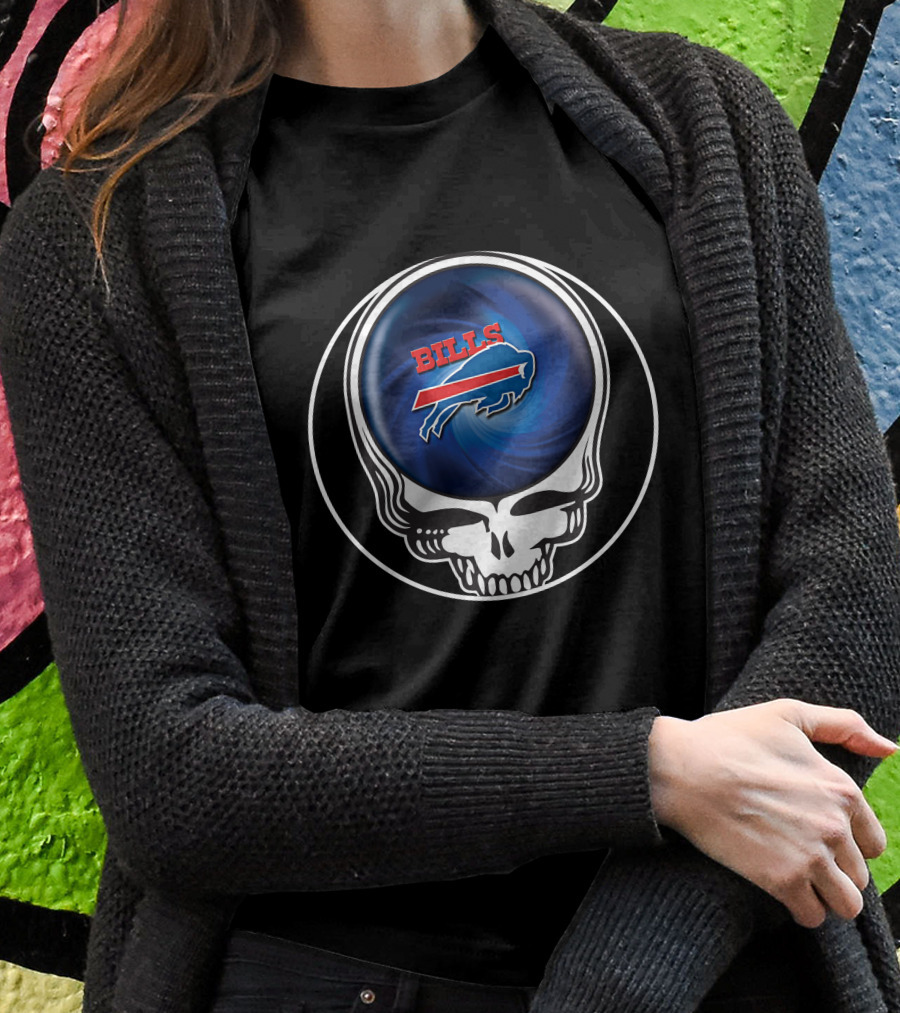 Buffalo Bills Grateful Dead Skull Icon With Spiral Shirt