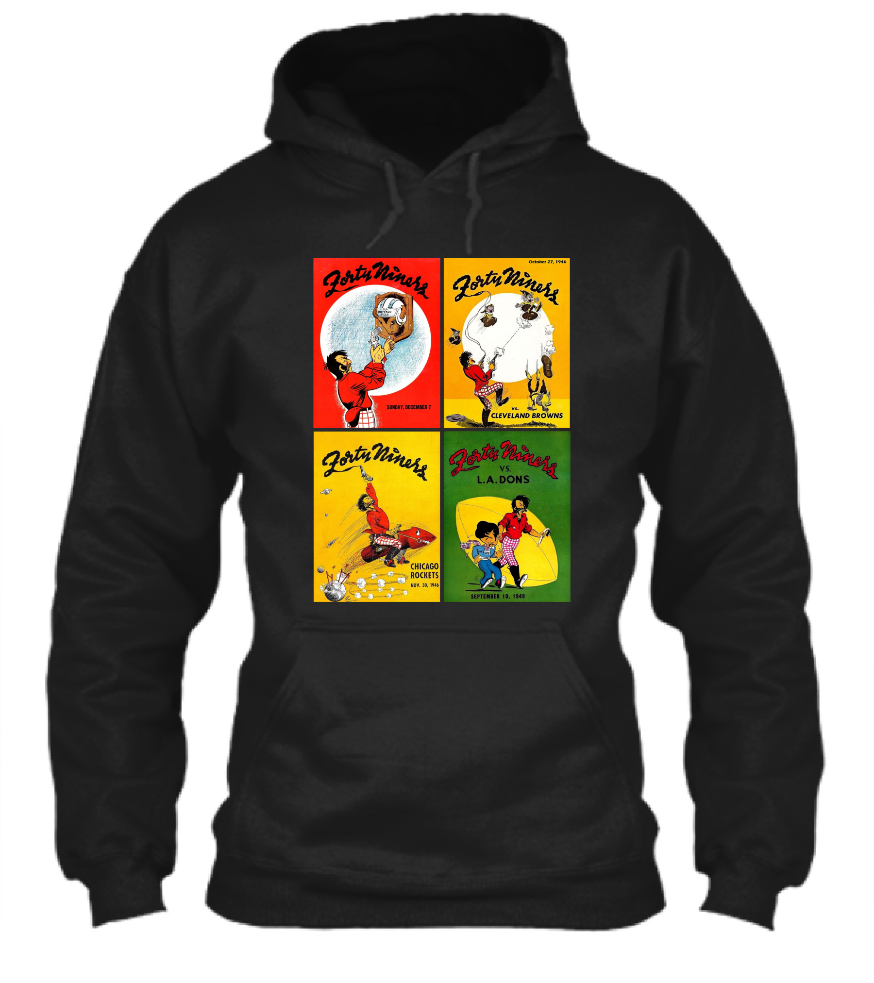 San Francisco Forty Niners Cleveland Browns Chicago Rockets La Dons 1946 Shirt