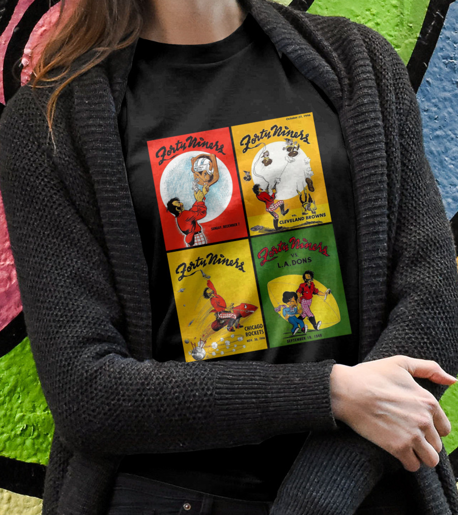 San Francisco Forty Niners Cleveland Browns Chicago Rockets La Dons 1946 Shirt