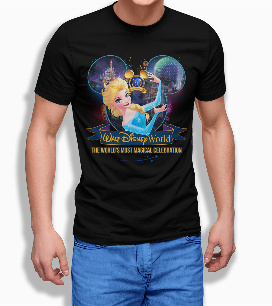 Walt Disney World 50Th Anniversary Elsa The Worlds Most Magical Shirt