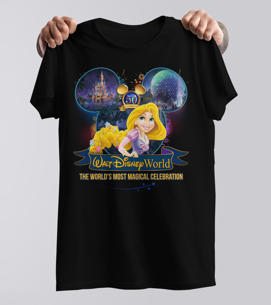 Walt Disney World 50Th Anniversary The Worlds Most Magical Celebration Anna Mickey Ears Shirt