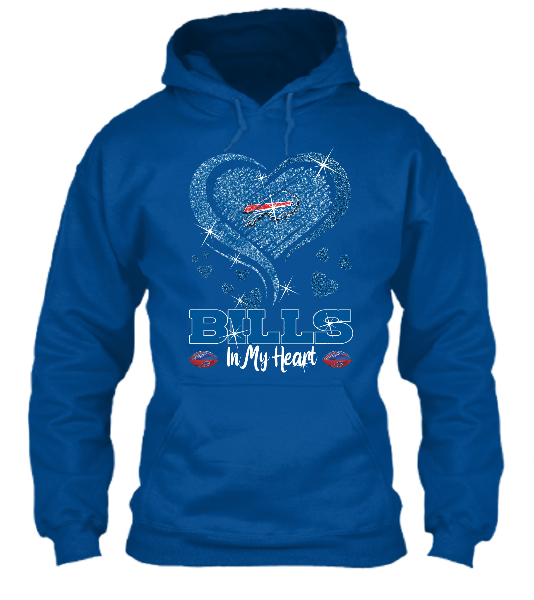 Bills Glitter Heart Buffalo Bills Logo In My Heart Shirt
