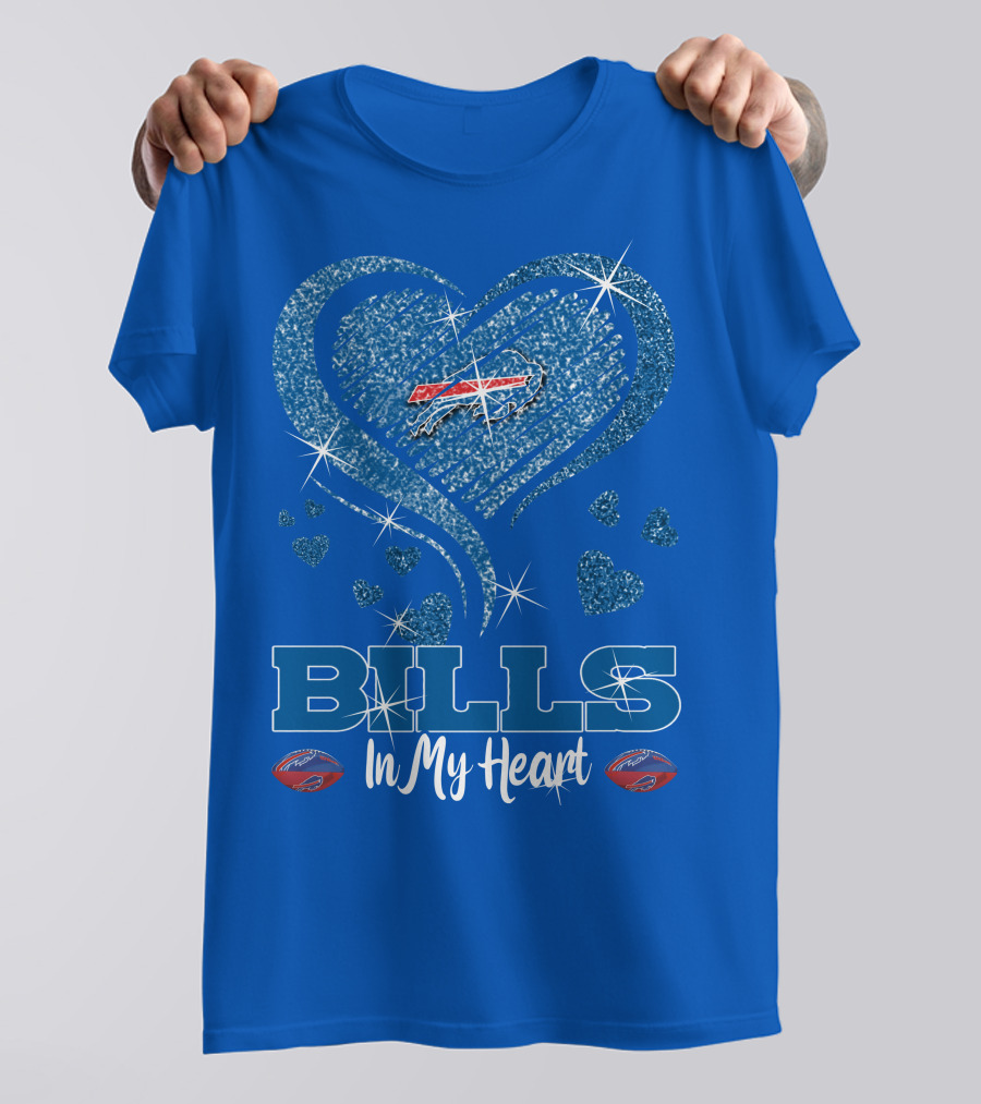 Buffalo Bills American Flag Blue Stripes Football Fan Fist Shirt
