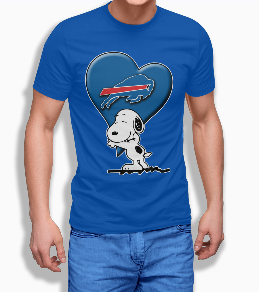 Snoopy Hugging Heart Buffalo Bills Shirt