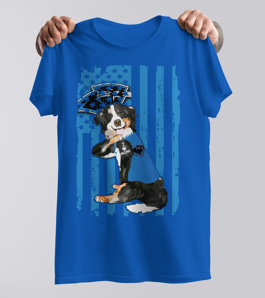 3 Skull Carolina Panthers Blindfolded Bandana Shirt