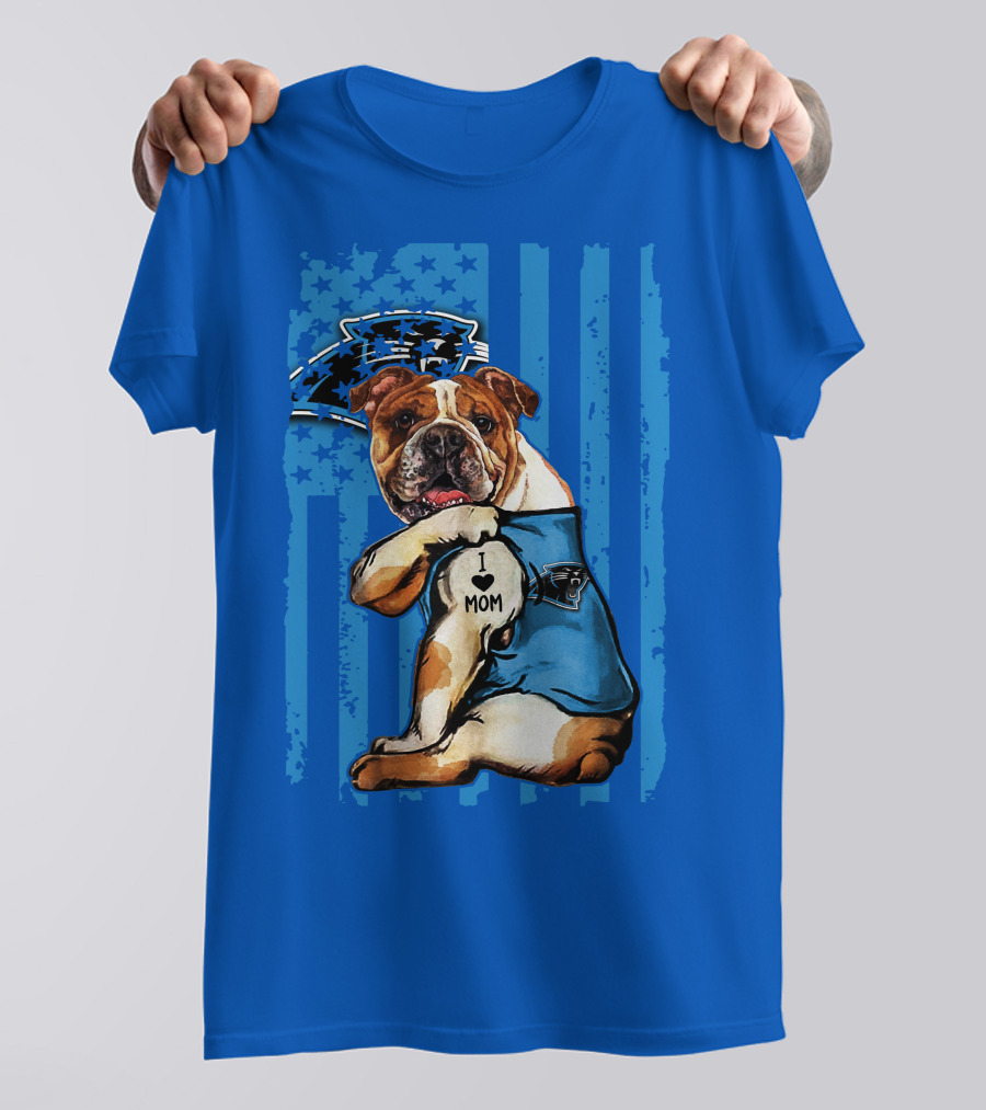 3 Skull Carolina Panthers Blindfolded Bandana Shirt