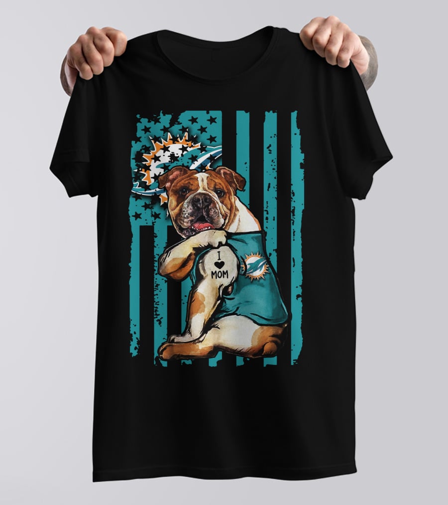 Yorkshire Terrier I Love Mom Kansas City Chiefs American Flag Shirt