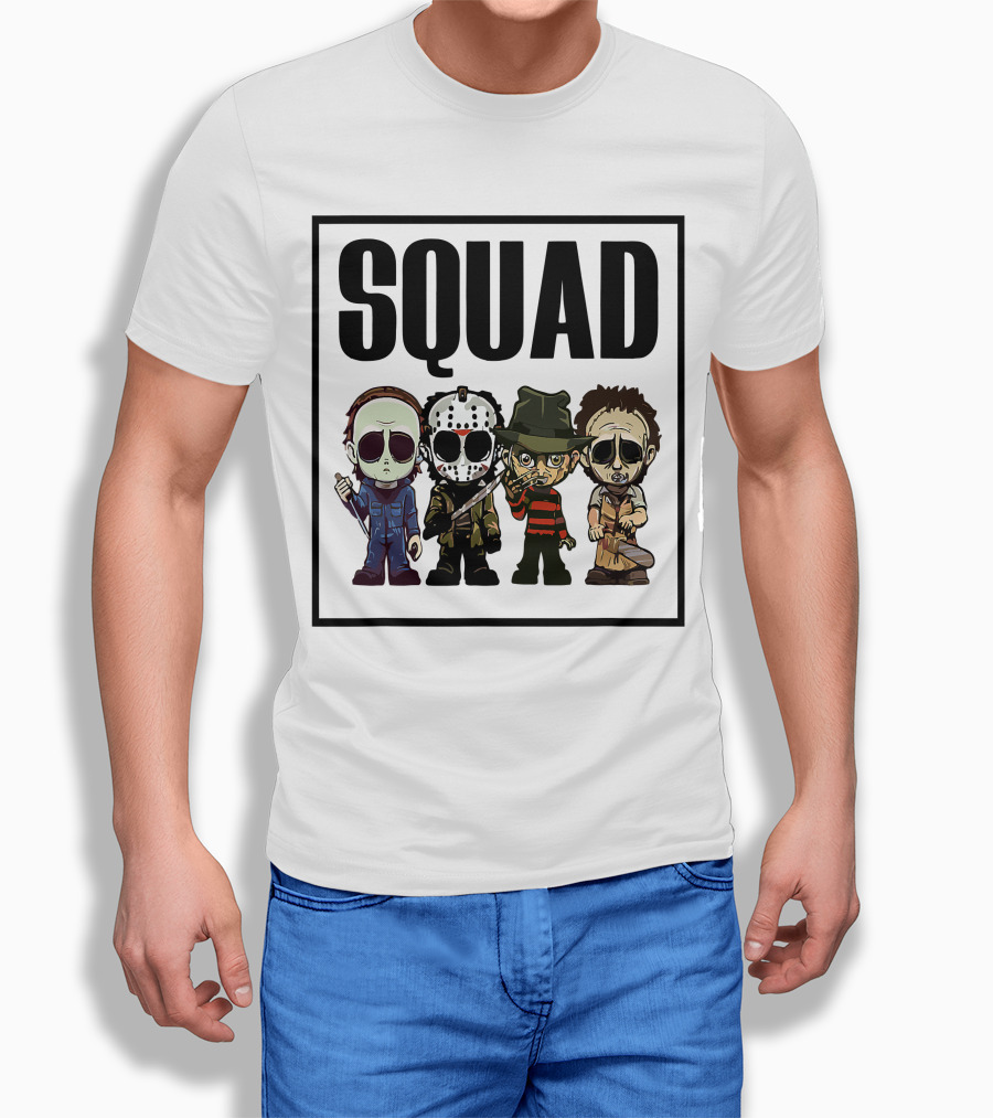 Squad Halloween Horror Characters Icons Shirt
