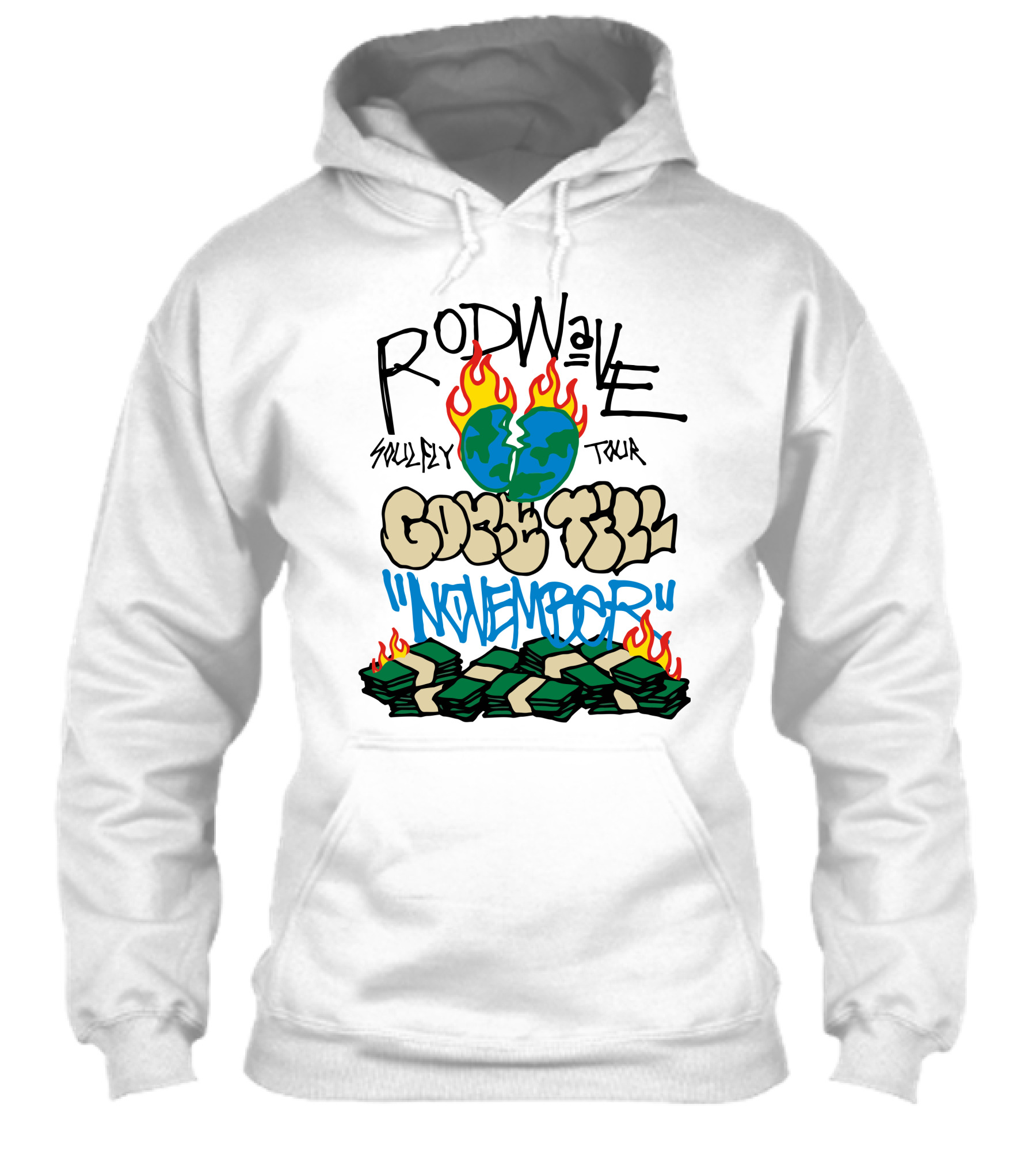 Rod Wave Soulfly Tour Gone Till November With Flaming World And Cash Stacks Shirt