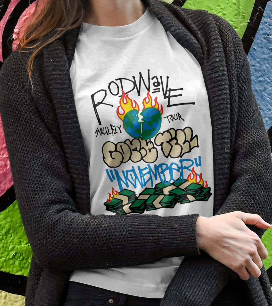 Rod Wave Soulfly Tour Gone Till November With Flaming World And Cash Stacks Shirt