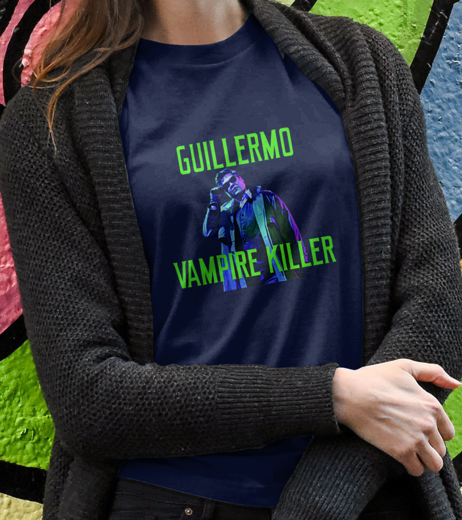 Guillermo Vampire Killer Harvey Guillen Neon Jacket Pose Shirt