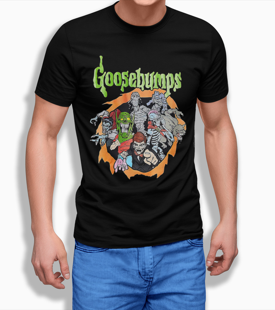 Goosebumps Monsters And Characters Frightening Horde Beware Shirt