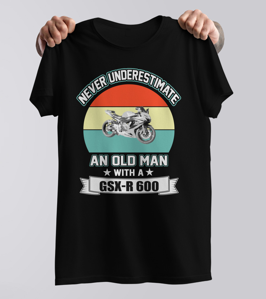 Never Underestimate An Old Man With A Kawasaki Ninja 650 Shirt