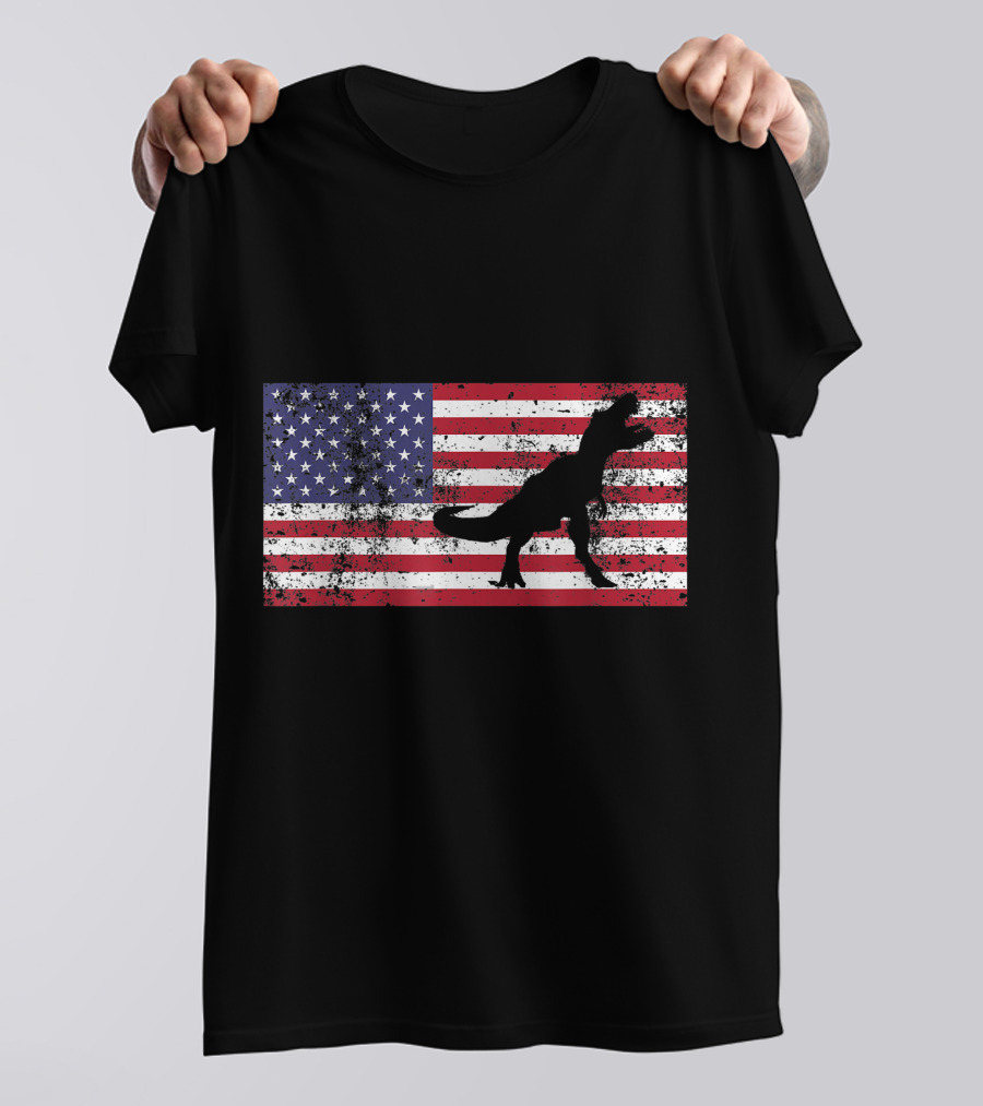 Try Stepping On This Flag Novelty Distressed American Flag Shirt