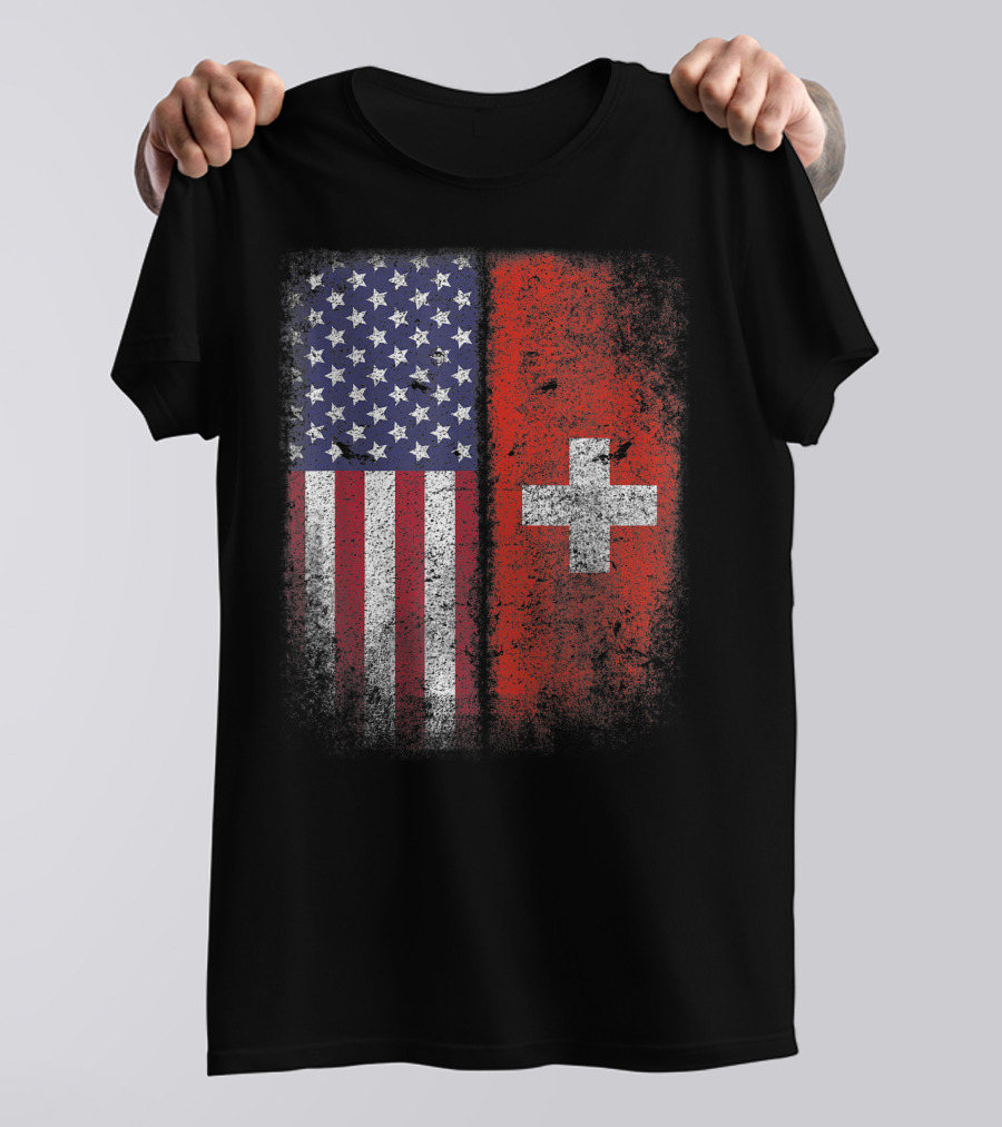 American Flag Tractor Farm Patriotic Vintage Tractor Shirt
