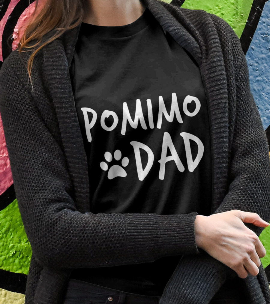 Pomimo Dad Pomeranian American Eskimo Paw Shirt