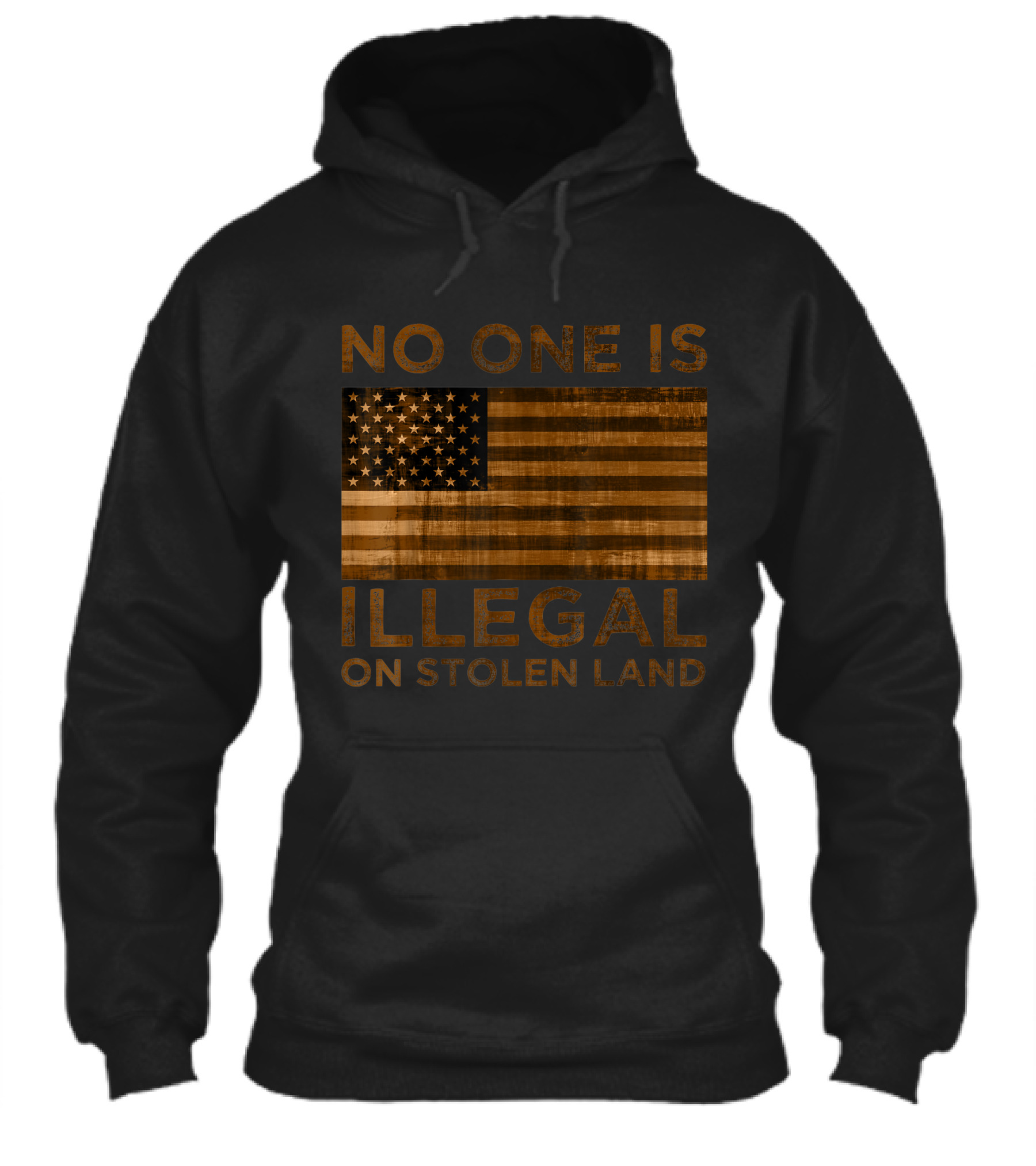 No One Is Illegal On Stolen Land American Flag Shirt