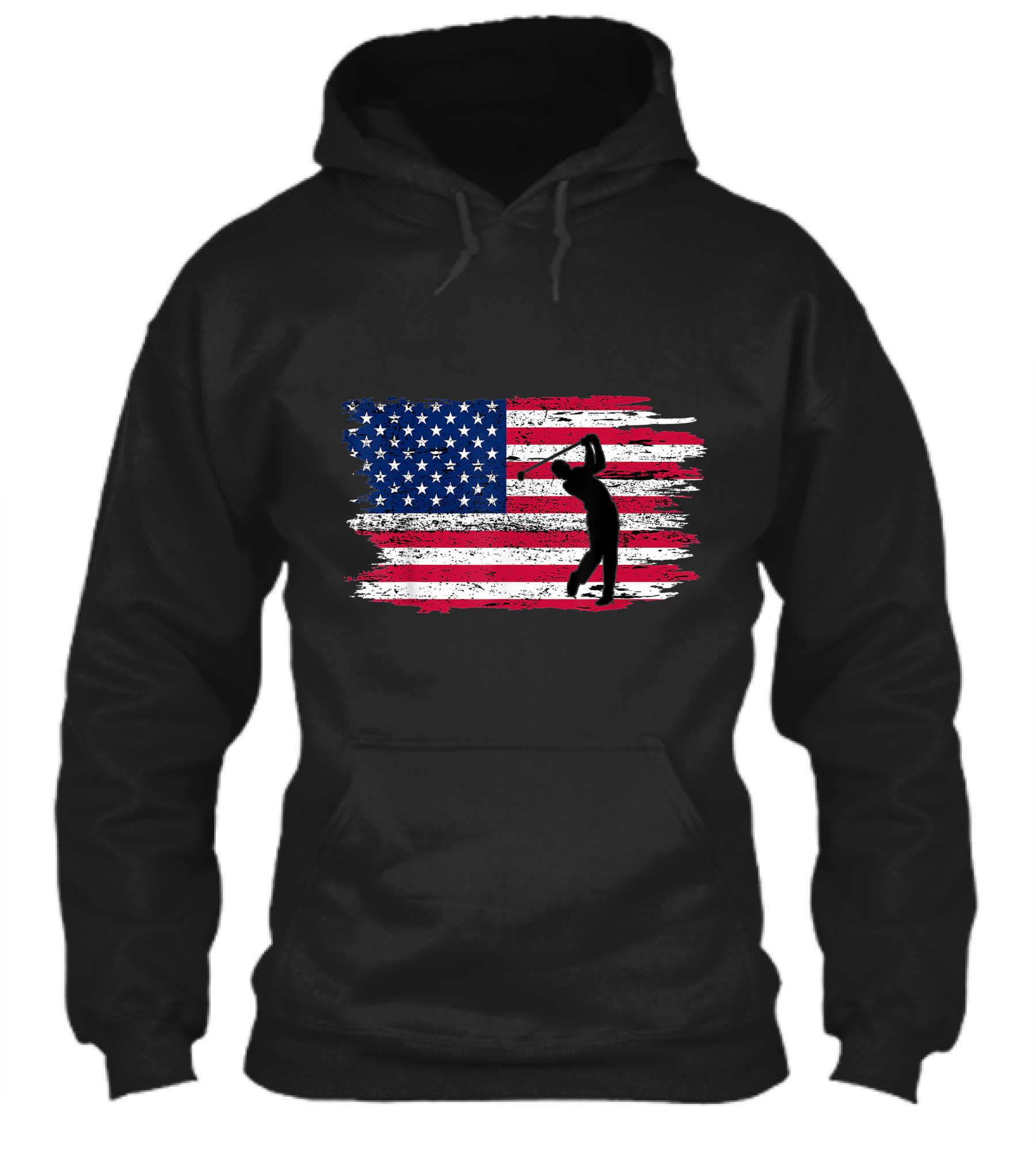 American Flag Golf 4Th July Patriotic Golfer Silhouette Usa Shirt