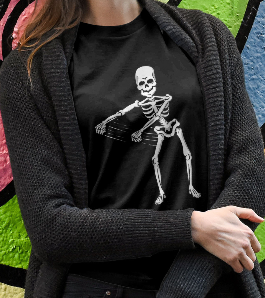 Flossing Dancing Skeleton Halloween Floss Shirt