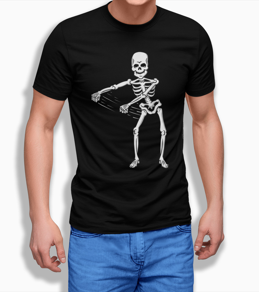 Flossing Dancing Skeleton Halloween Floss Shirt