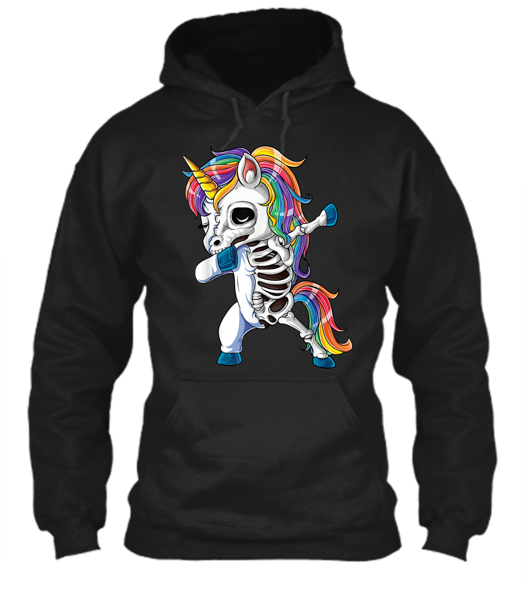 Dabbing Rainbow Unicorn Skeleton Halloween Girls Dab Shirt