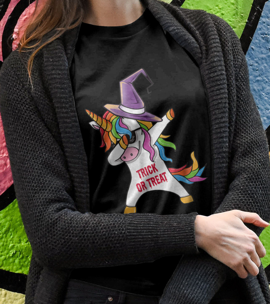 Trick Or Treat Dabbing Unicorn Halloween Unicorn Dab Shirt