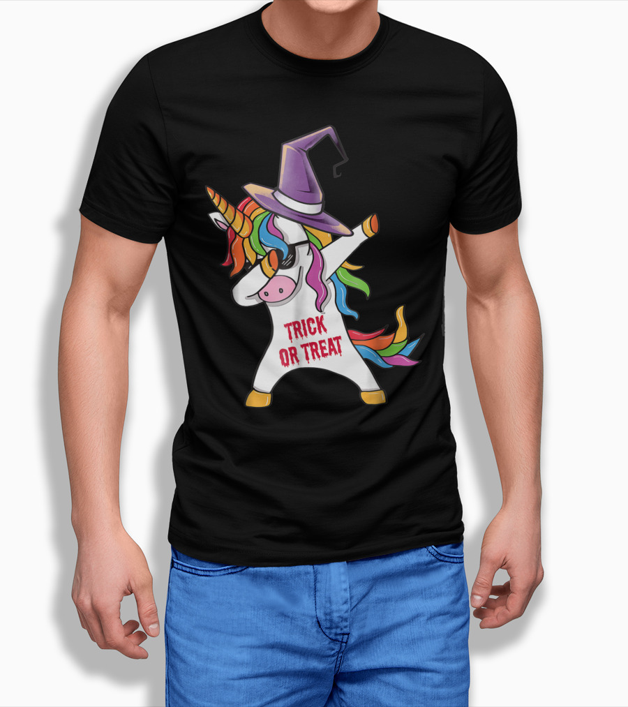 Trick Or Treat Dabbing Unicorn Halloween Unicorn Dab Shirt