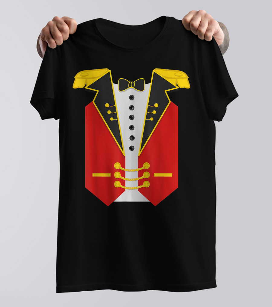 Man Of Destiny Blue And Gold Text With Vertical Stripe Shirt