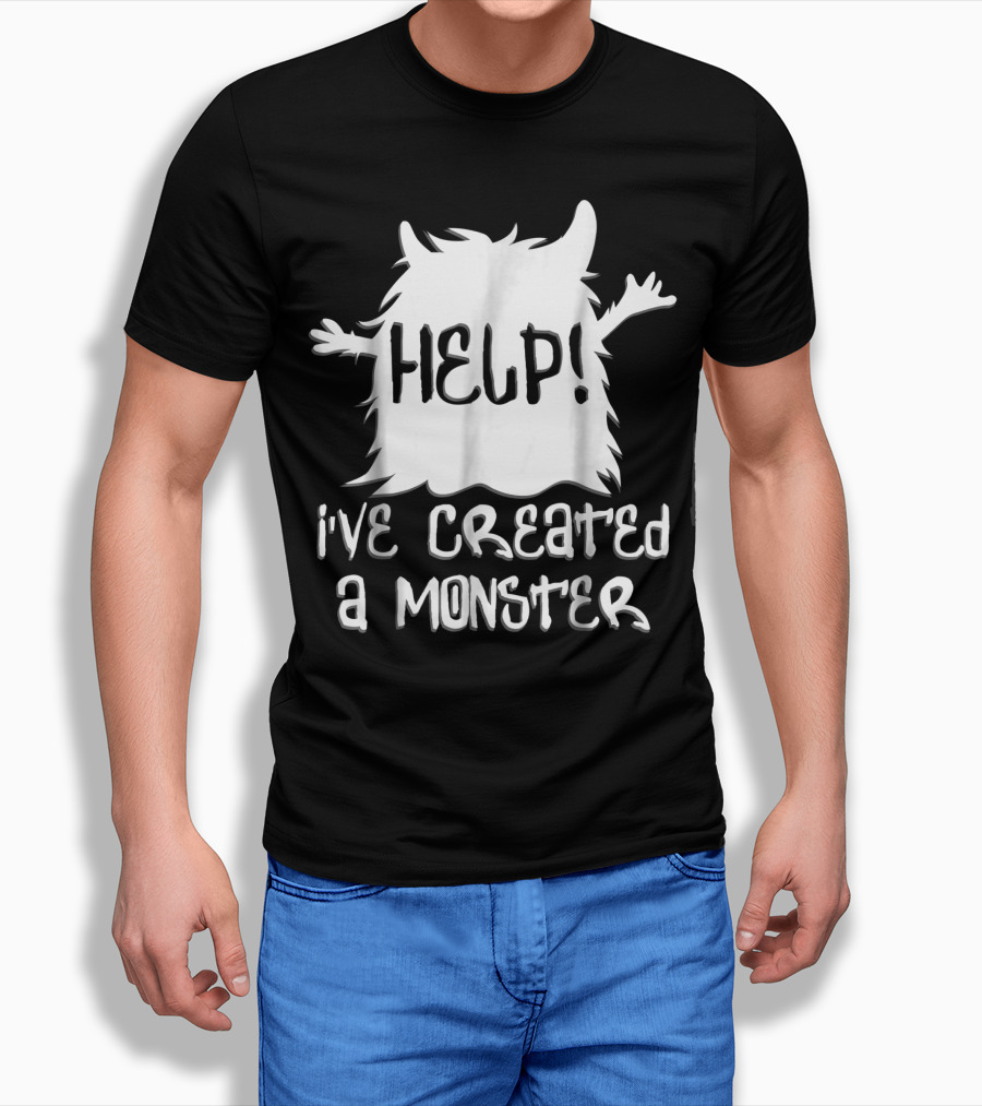 Help Ive Created A Monster Furry Creature With Raised Arms Shirt
