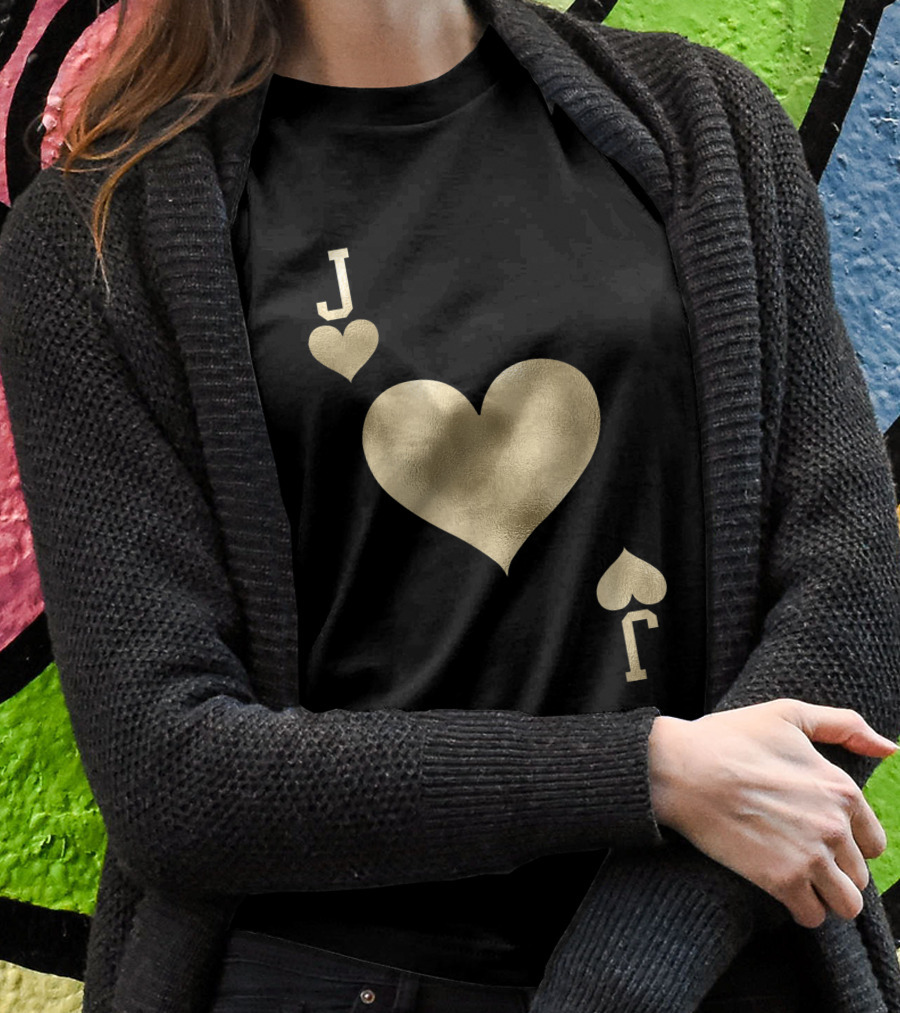 Jack Of Hearts Playing Card Gold Halloween Costume Shirt