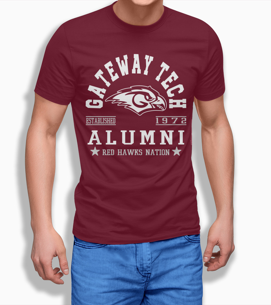 Gateway Tech Alumni Established 1972 Red Hawks Nation Shirt