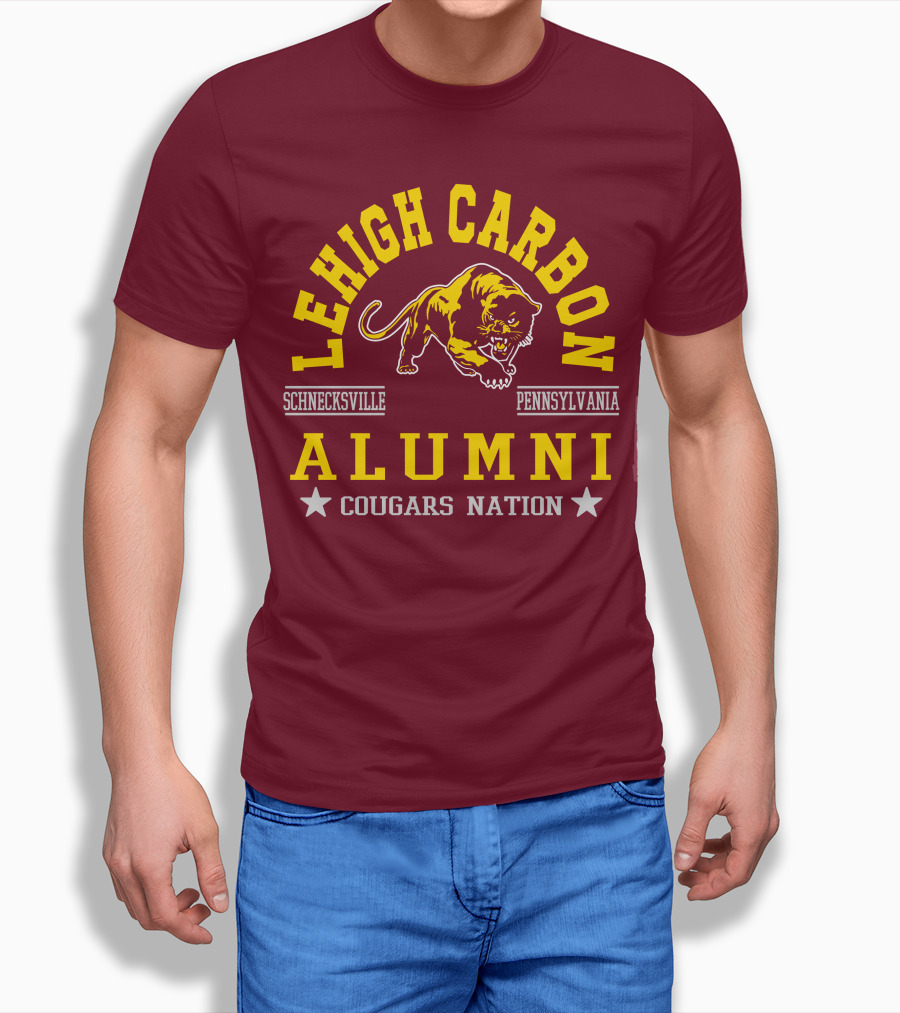 Lehigh Carbon Alumni Cougars Nation Schnecksville Pennsylvania Shirt