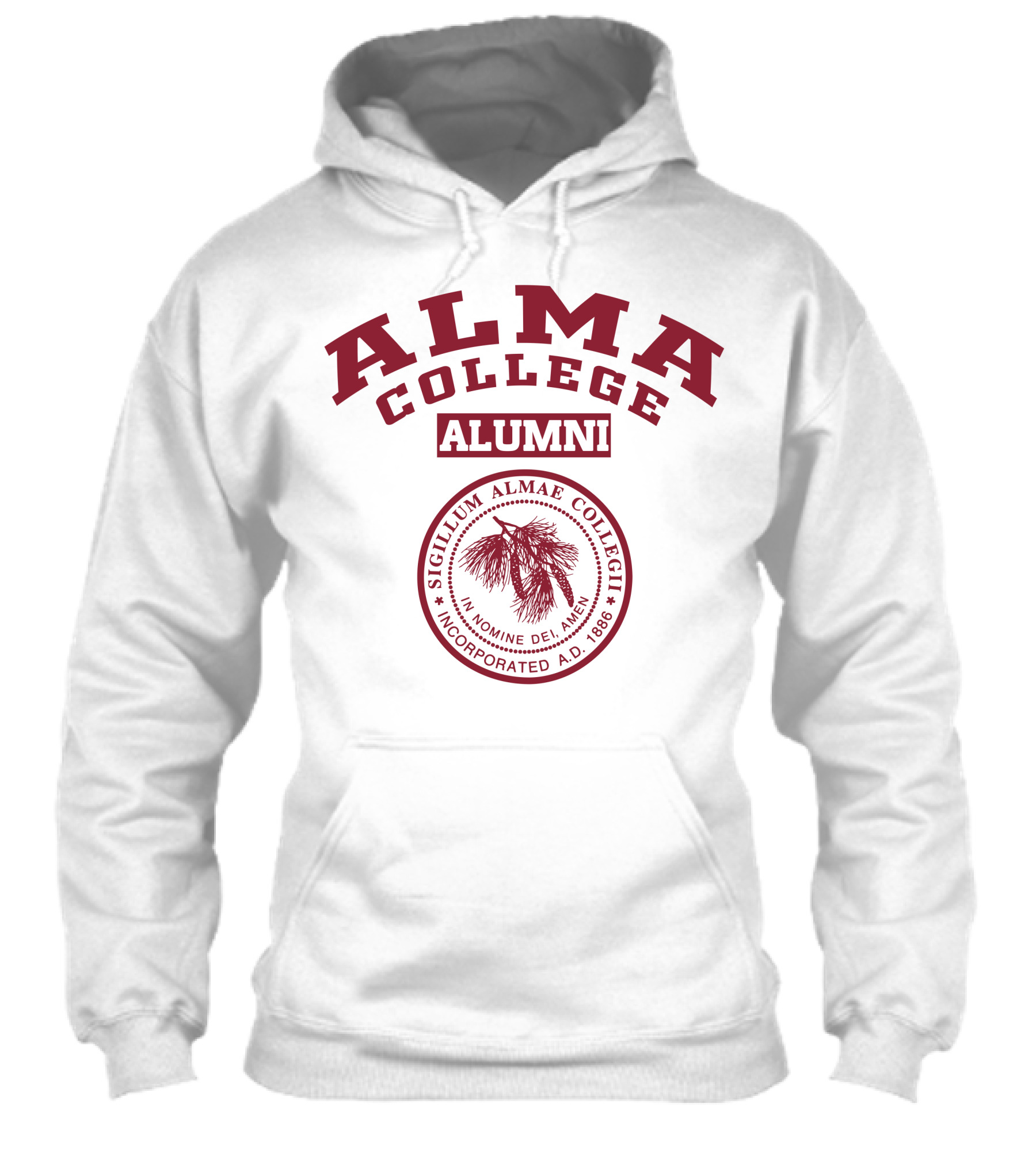 Alma College Alumni Seal Sigillum Almae Collegii Incorporated Ad 1886 Shirt
