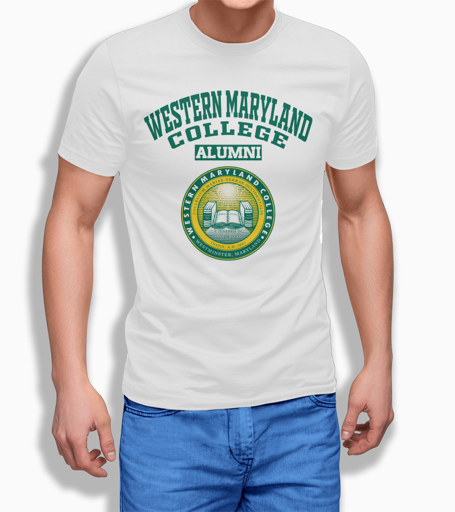 Western Maryland College Alumni Westminster Seal E Tenebris In Lucem Voco Shirt