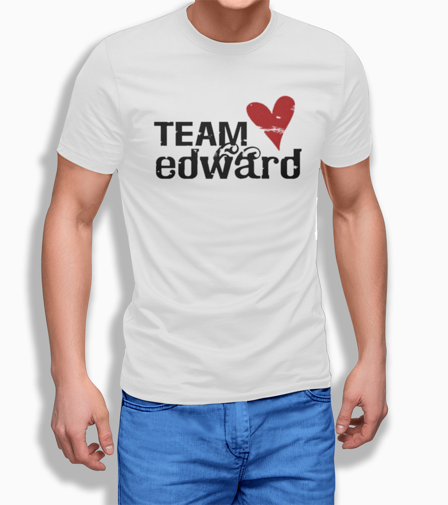 Team Edward Twilight Red Heart Fan Shirt