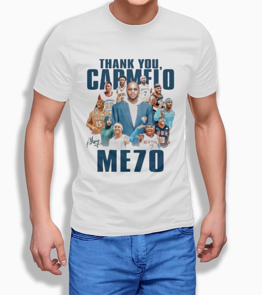 Thank You Carmelo Me70 Signature Basketball Journey Shirt