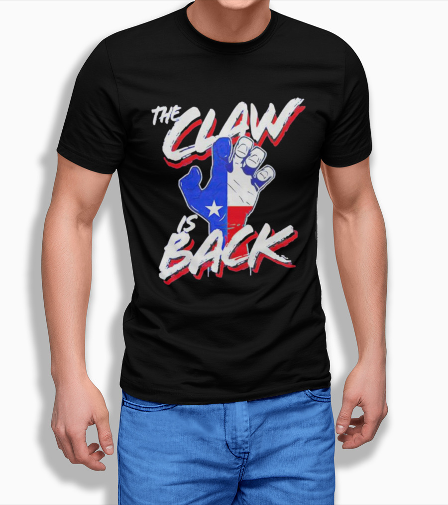The Claw Is Back Texas Baseball Flag Fist Shirt