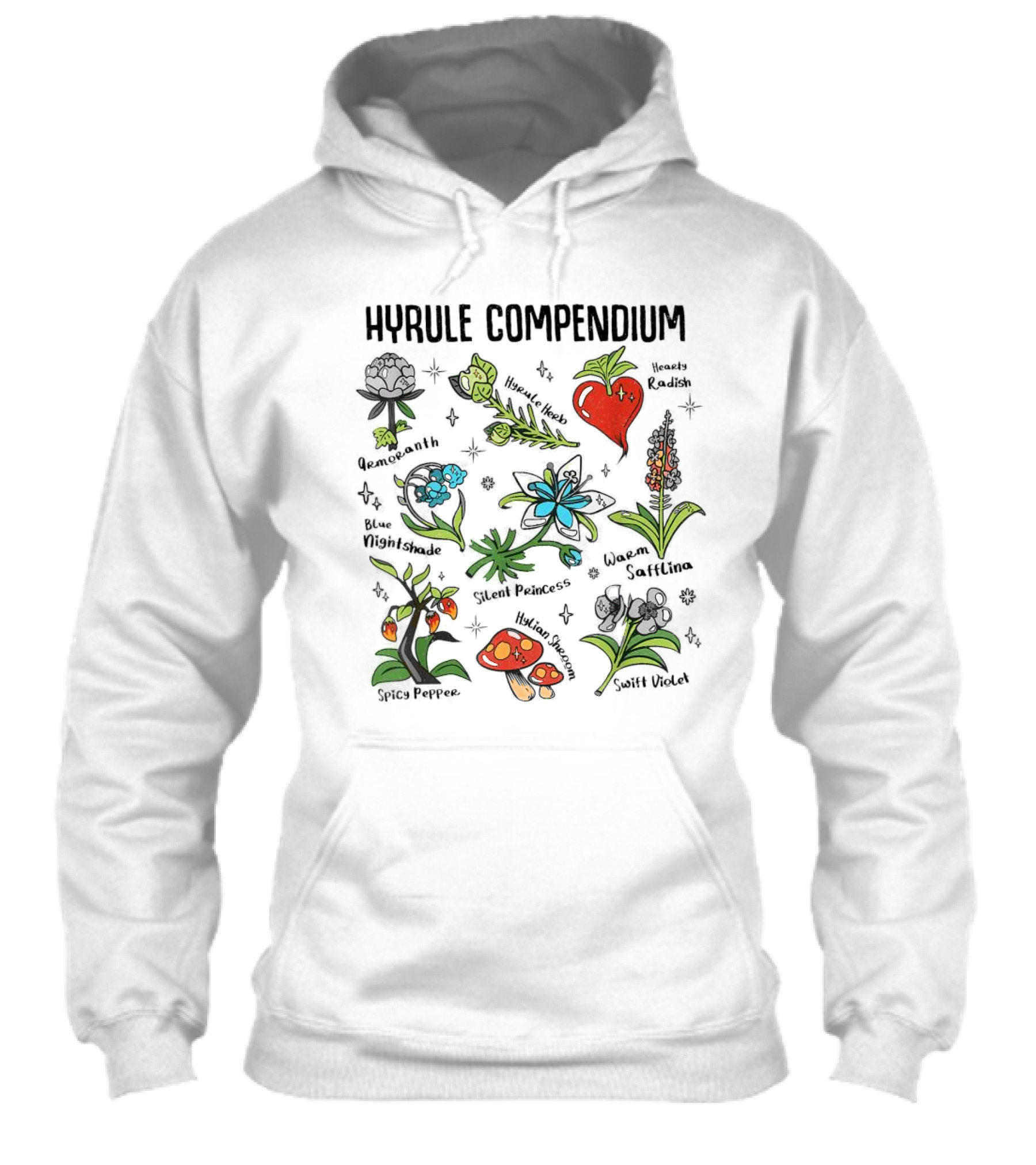 Hyrule Compendium Amaranth Blue Nightshade Hearty Radish Swift Violet Shirt