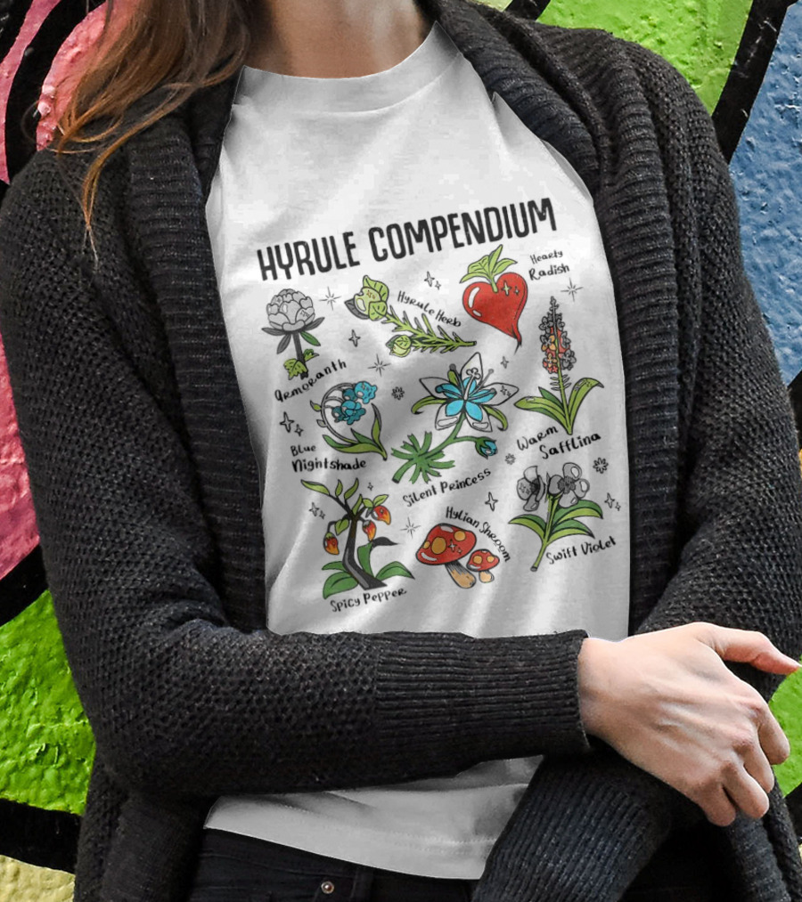 Hyrule Compendium Amaranth Blue Nightshade Hearty Radish Swift Violet Shirt