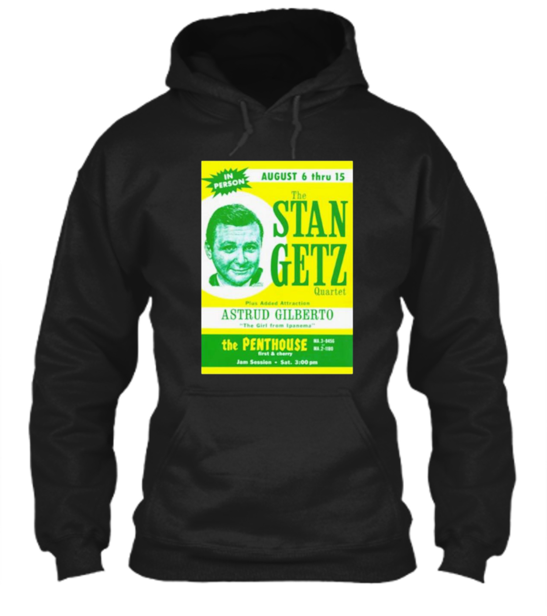August Concert Featuring The Stan Getz Quartet With Astrud Gilberto At The Penthouse 1960S Bossa Nova Jazz Session Shirt