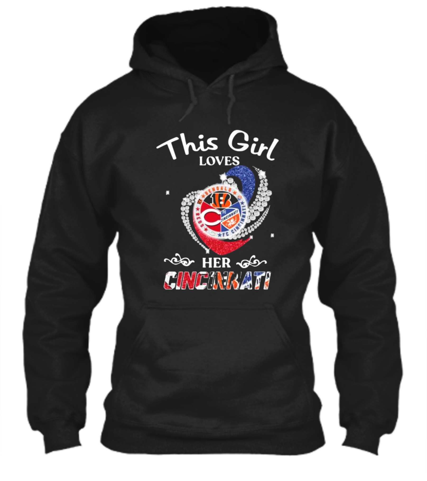 This Girl Loves Her Cincinnati Bengals Reds Fc Heart Shirt