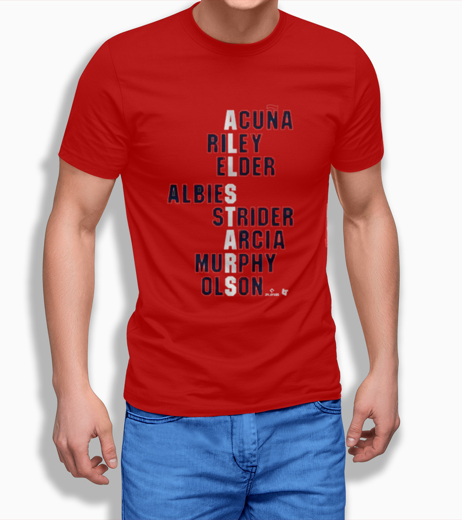 Atlanta Allstars Acunia Riley Elder Albies Strider Arcia Murphy Olson Shirt