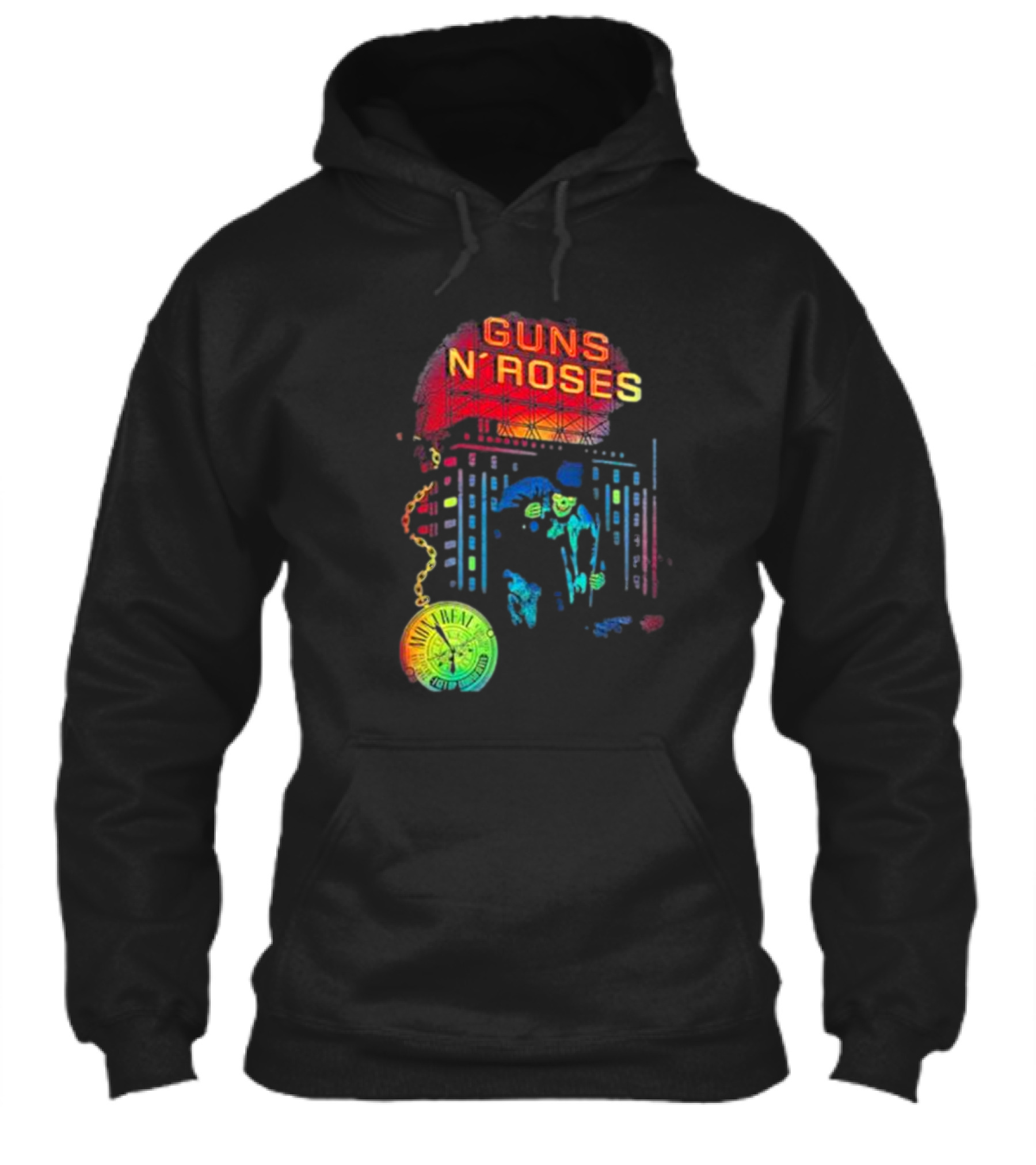 Guns N Roses Montreal Reflective Pocket Watch Buildings Shirt