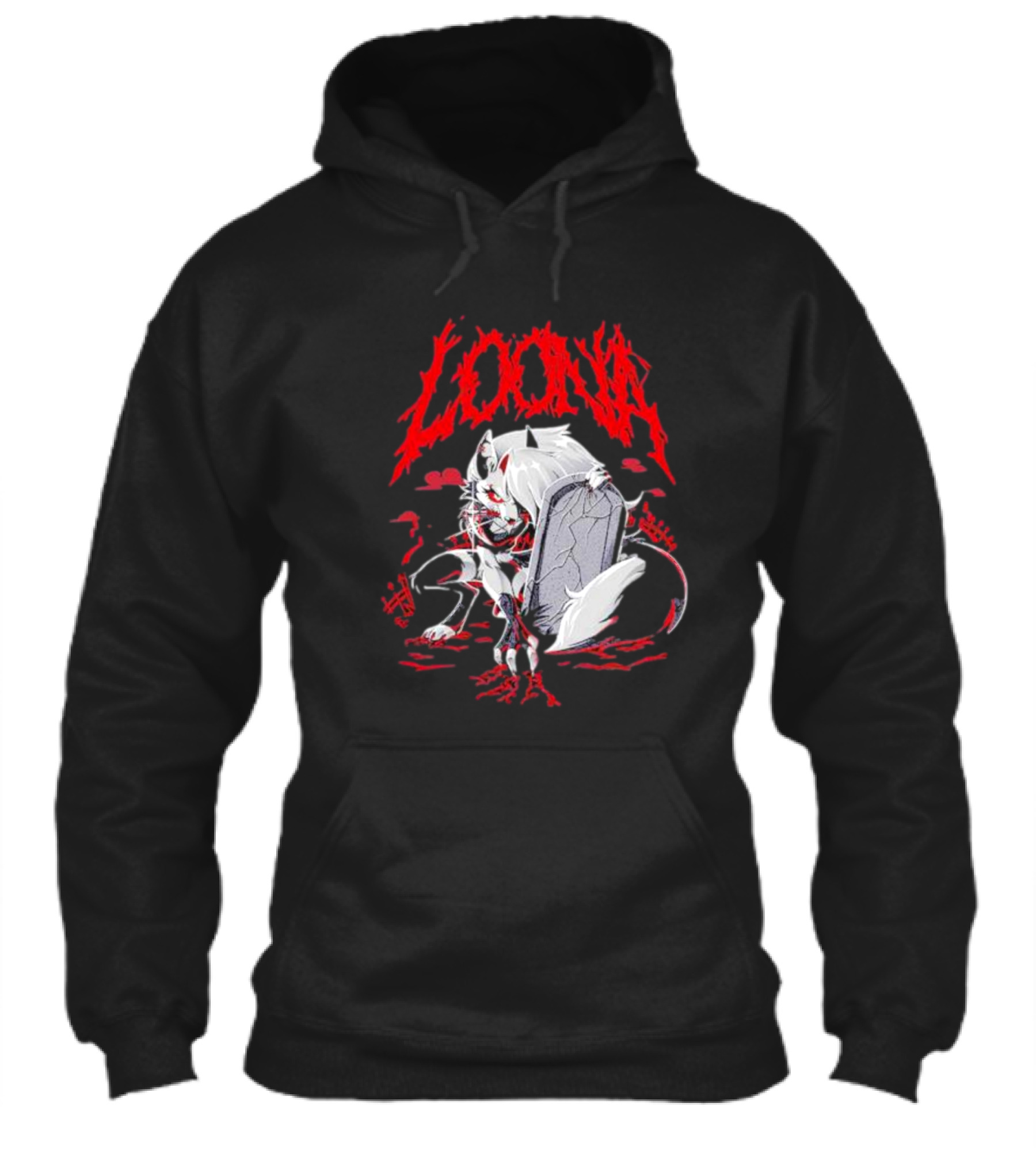 Loona Graveyard Cat And Tombstone Scene Shirt