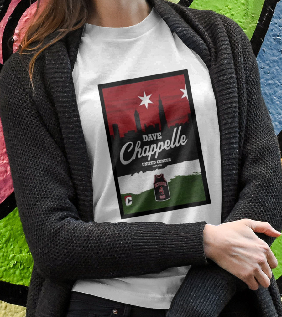 Dave Chappelle United Center Chicago October 4 Basketball Skyline Shirt