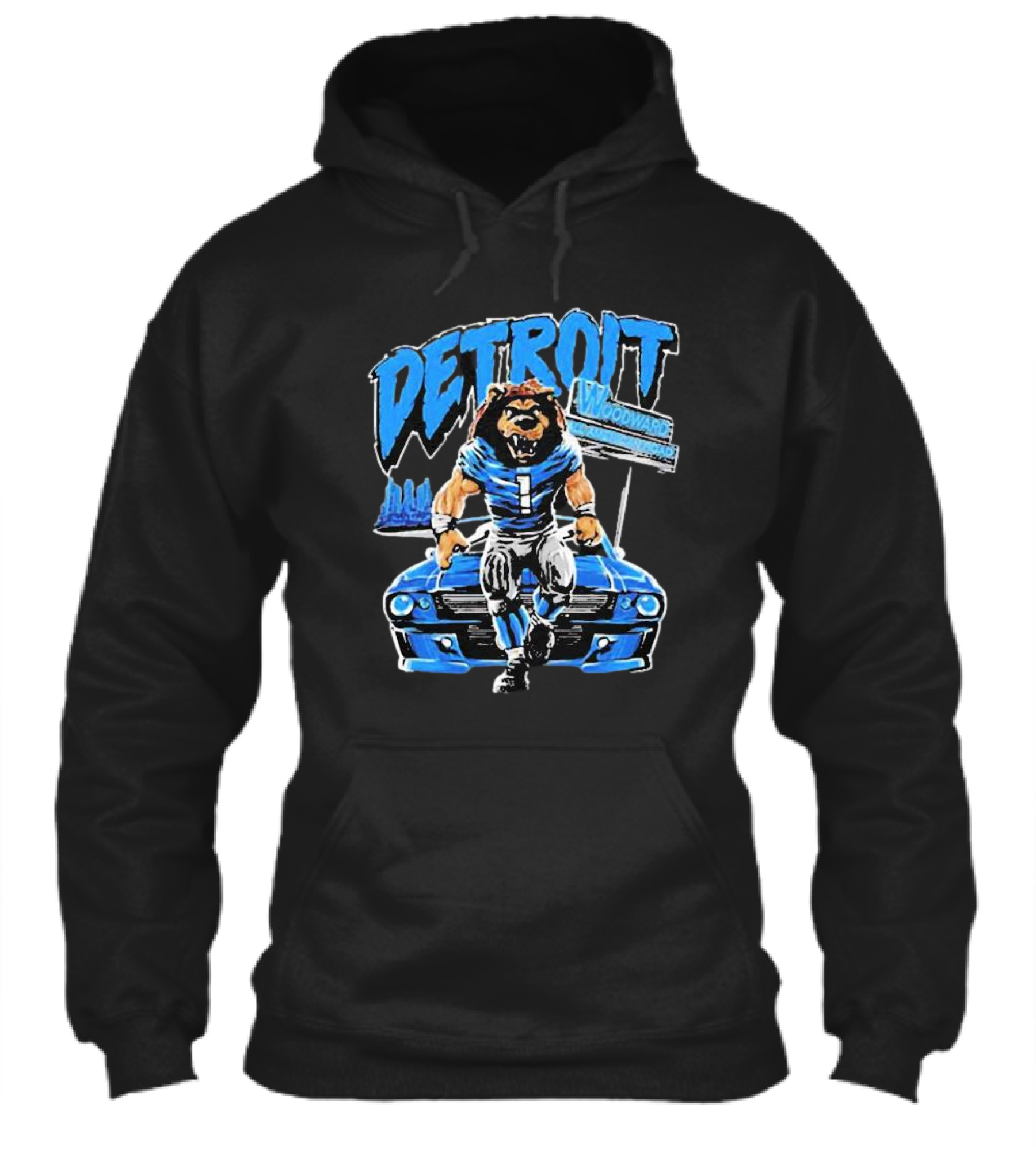 Number 1 Detroit Lion Woodward All American Road Shirt