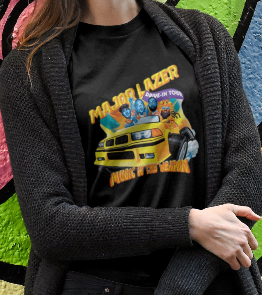 Major Lazer Drivein Tour Music Is The Weapon Shirt