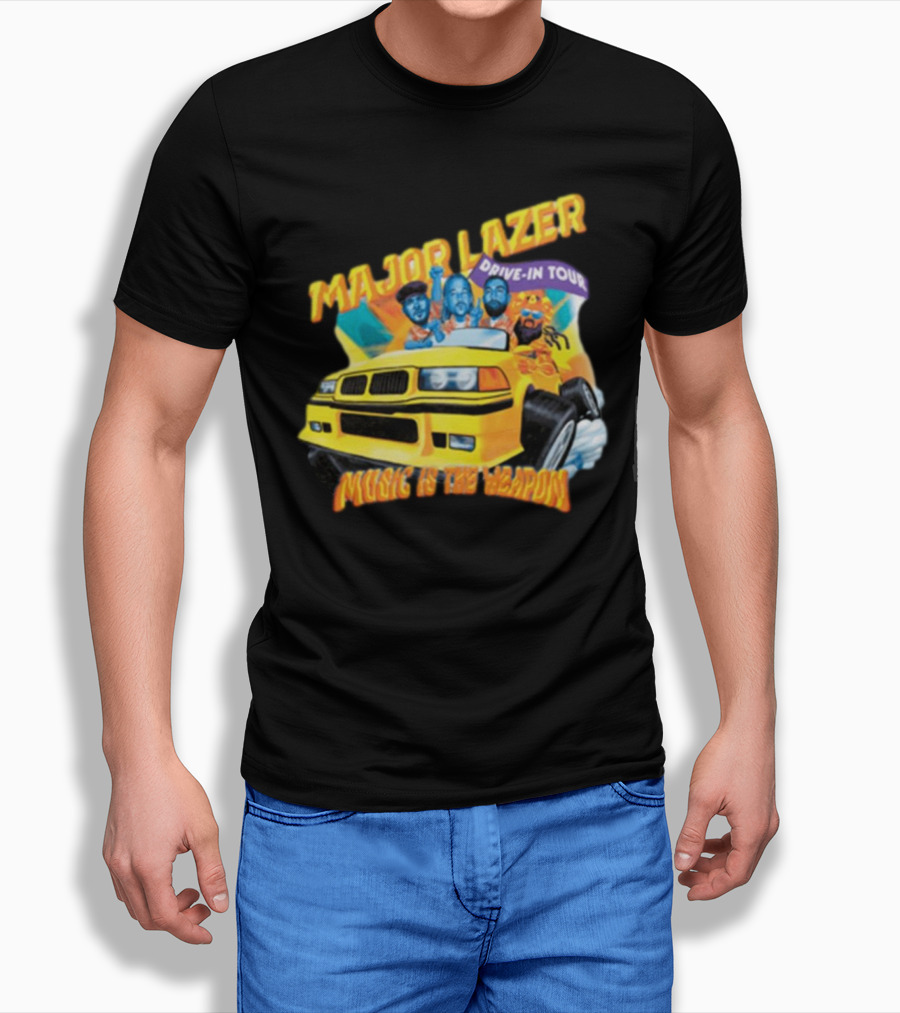 Major Lazer Drivein Tour Music Is The Weapon Shirt