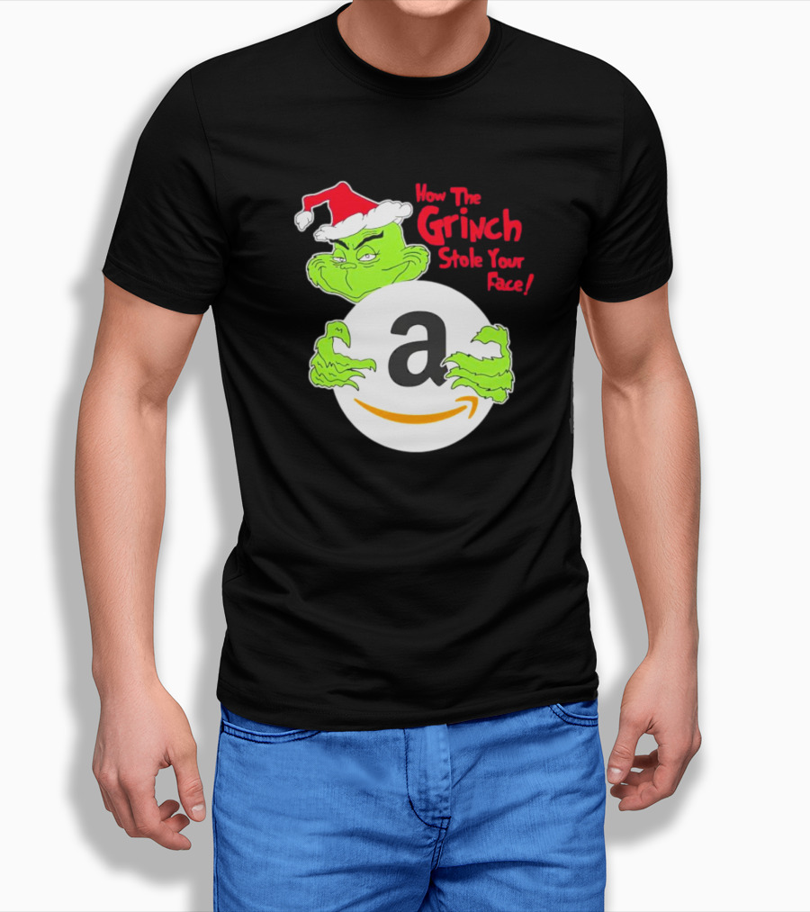How The Grinch Stole Your Face Amazon Christmas Shirt